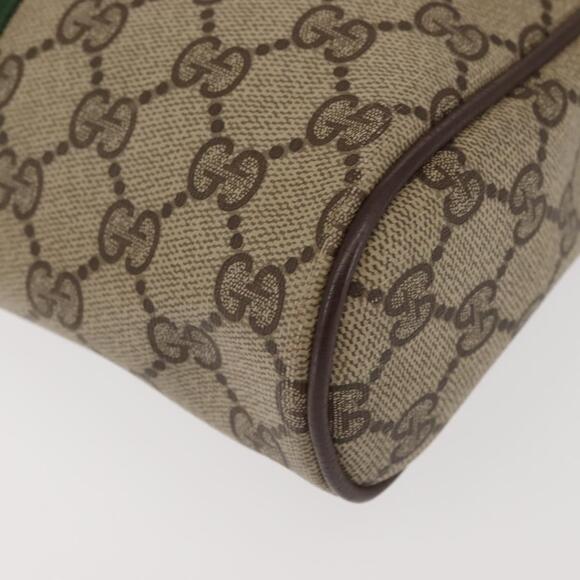 GUCCI GG Supreme Web Sherry Line Clutch Bag PVC Beige 156 01 012 Auth th6330 - Picture 16 of 16